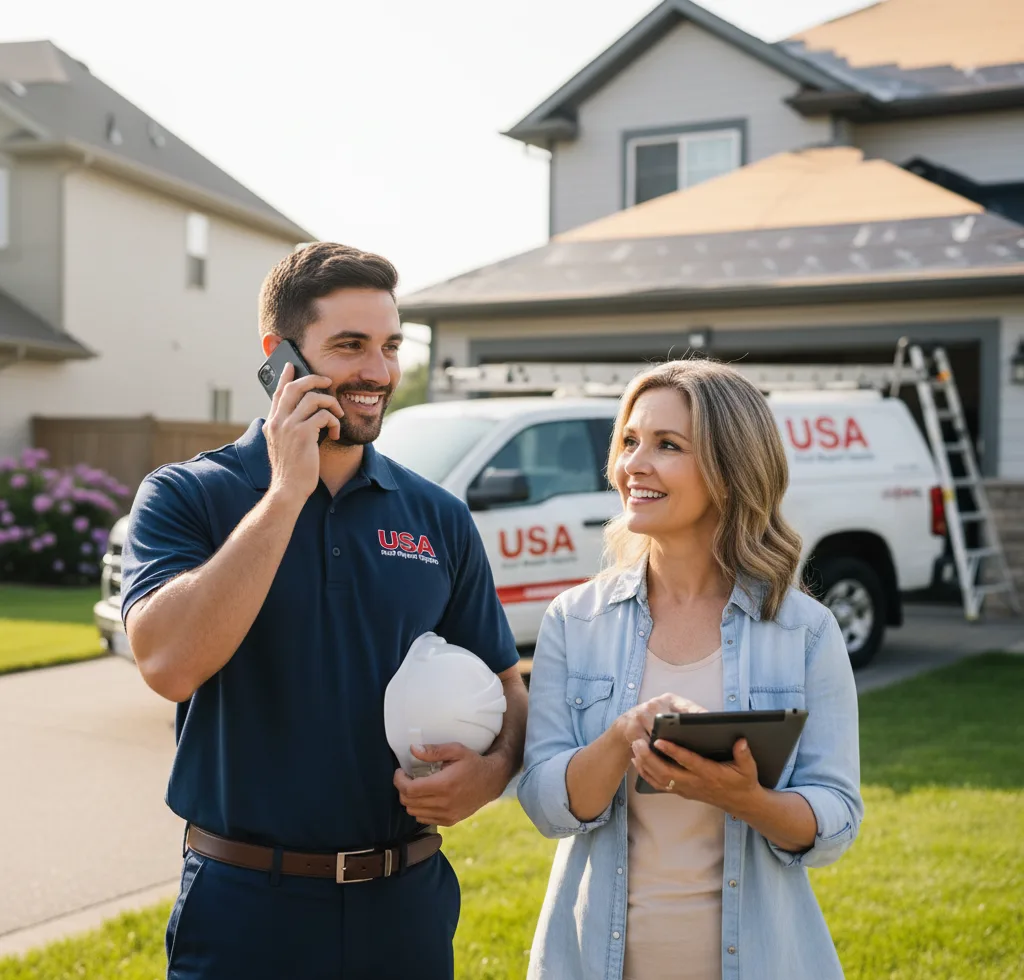USA Roof Repair Experts customer support in Hoxie